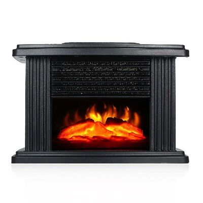 Mini Electric Fireplace Tabletop Portable Heater Room