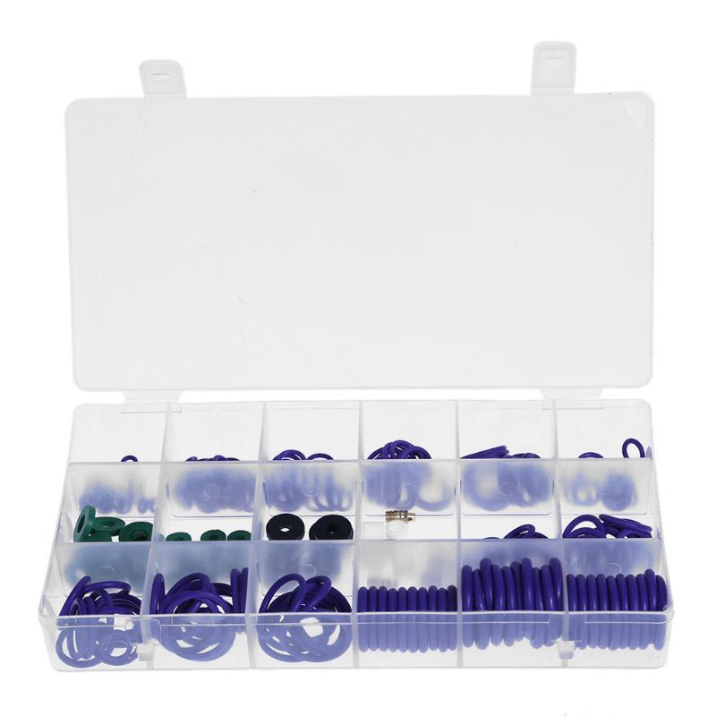 225Pcs Rubber O Ring O-Ring Washer Seals Gasket + 4 Pins Ass