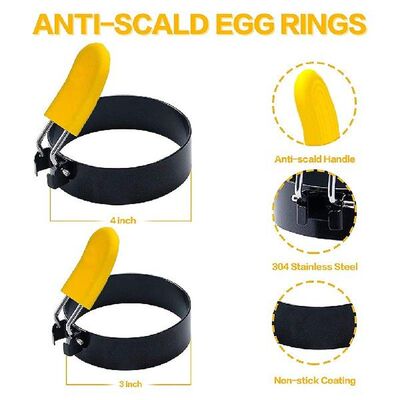 4Pcs/set Stainless Steel Egg Pancake Shaper Omelette Mold