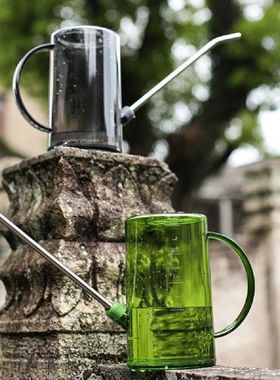 1L Plastic Watering Can Bottle Stainless Steel Long Spout