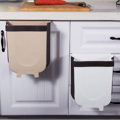 Wall Mounted Folding Waste Bin Kitchen Cabinet Door Hanging