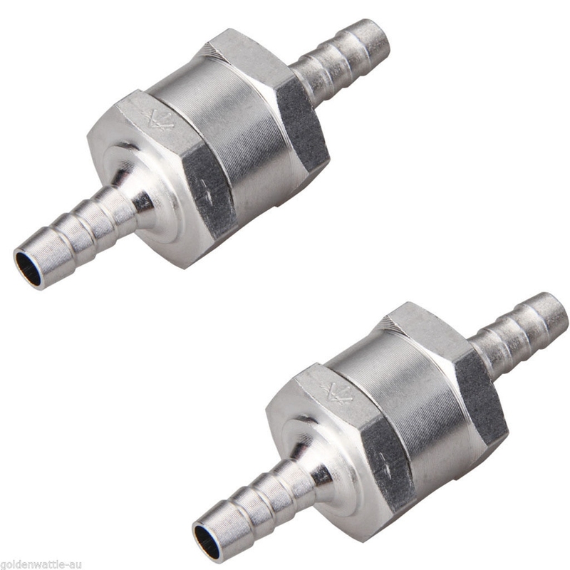 2pcs 6MM Non-Return One Way 1/4 Inch Air Fuel Oil Check Valv