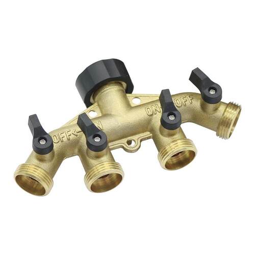 Brass European/American Standard 3/4” Thread 4-Way Hos