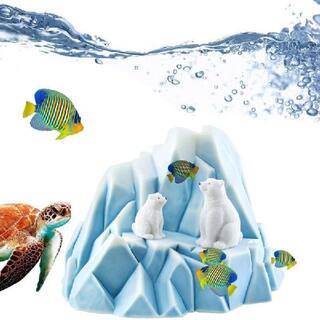 Aquarium Decor Iceberg And Bear Fish Tank Landscape Resin