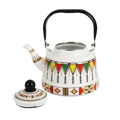 1Pc 2.5L Enamel Teapot Durable Heating Water Kettle Kitchen