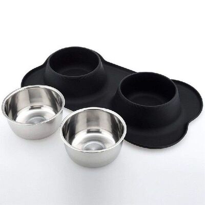 Dog Bowls Stainless Steel Dog Bowl with No Spill Non-Skid