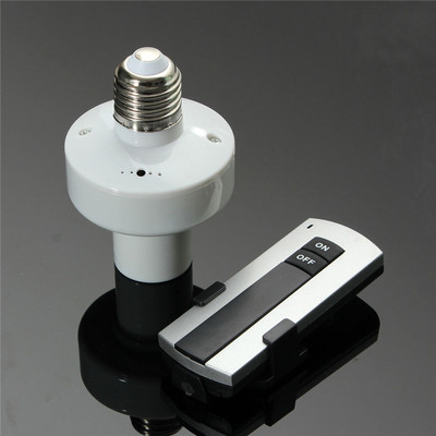 10M E27 Screw Remote Control Bulb Holder Cap Socket SwitchOn