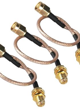 RP-SMA Extension Cable, Male to Female Nut Bulkhead Crimp RG