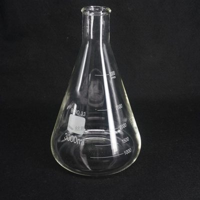 3000ML Conical Erlenmeyer Flask G3.3 Borosilicate Glass Lab