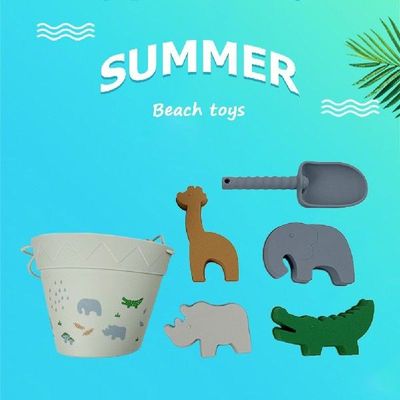 Silicone Cute Animals Shape Beach Play for Kids Sandbox Set
