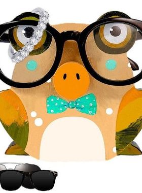 Pet Glasses Stand Animal Shape Creative Wooden Spectacle