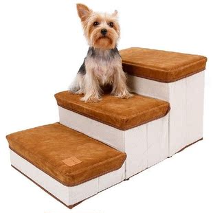 3 Steps Pet Dog Stairs Foldable Soft Non-Slip Stairs