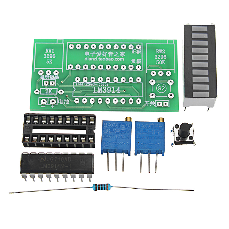 LED Display Power Indicator DIY Kit Electronic Battery Teste