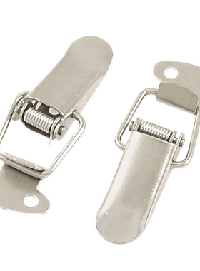 6x1.6x1 cm of silver with hook closure, clamp lock, 2-piece