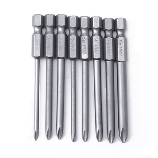 8 Sizes Alloy Steel Cross Head Screwdrivers 75mm Length 6.35