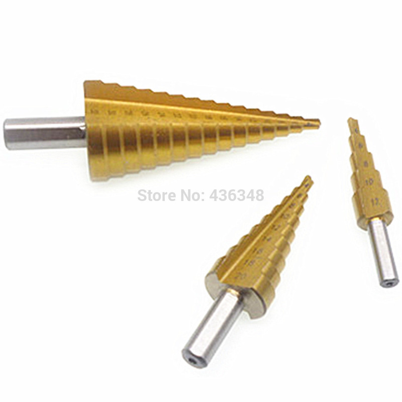 3pc Stepped Down Cone Drill Bit Hole Cutter Industrial Reame 橡塑材料及制品 其他塑料制品 原图主图