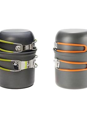 1-2persons Portable Camping Pots And Pans Cookware Set