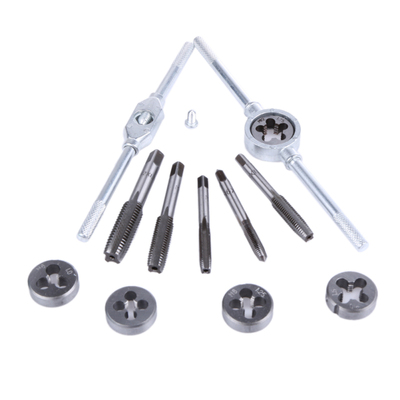 12pcs Tap Dies Set NC Screw Thread Plugs Taps Hand Wrench Sc