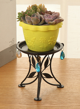 2 Pcs Iron Plant Pot Stand Flower Display Shelf Holder