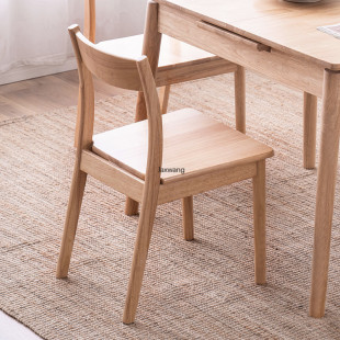 Dining Solid Nordic Chairs Backrest Wood Chair