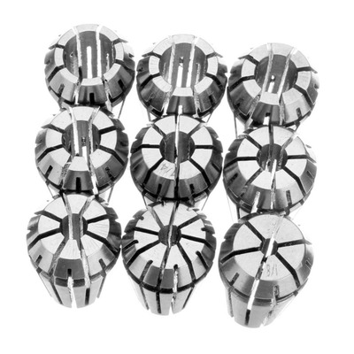 9pcs ER16 Spring Collets Set Spring Collets 1/8