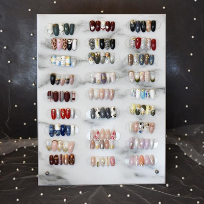 Nail Color Card Marble Style Magnet Adsorption Card Display