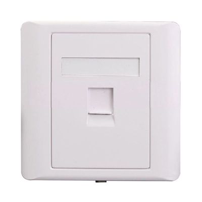 2Pcs Socket Faceplate Cat5e Network Keystone Cable Wall Jack