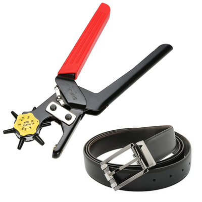 6 in 1 Leather Belt Heavy Punching Pliers Belt Eyelet Punche