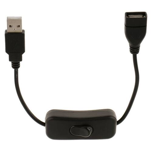 USB A Male to Female Extension Cable with Switch On / Off