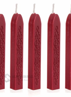 5Pcs Wine Red wax Manuscript Sealing Seal Wax s  Wicks  Post