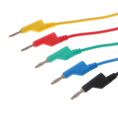 5 Pcs 4mm Dual Banana Plug Smooth Lead Test Cable For Multim