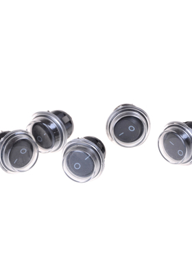5pcs Boat Rocker Switch Round Black KCD2 2Pin 2File Seesaw S