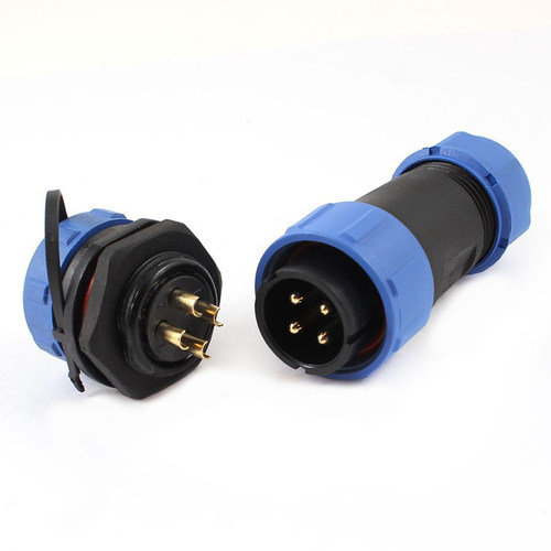 21mm 4 Pin Connecting Aviation Plug Cable Gland w Cap