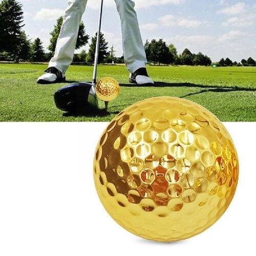 Unique Gold Golf Balls for Golfer Indoor Outdoor Swing