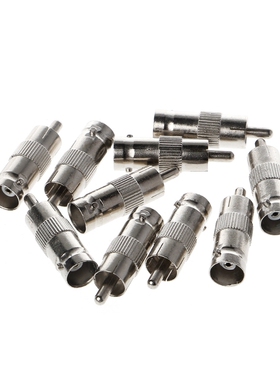 10 Pcs BNC Female Jack to RCA Male Plug Coax Cable Adapters