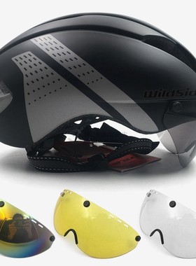 Aero helmet tt time trial cycling helmet for   goggles race