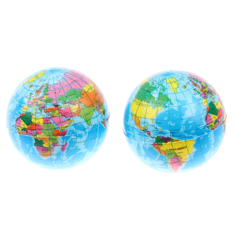 New Stress Relief Decor World Map Foam Ball Atlas Globe Palm