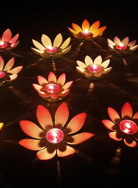 LED Flower Light Floating Fountain Pond Garden Pool Lamp