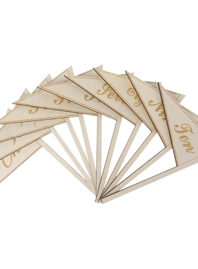 10Pcs Flags Wooden Table Numbers Set Birthday Wedding Party