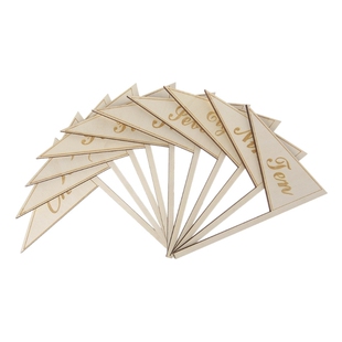 10Pcs Flags Wooden Table Numbers Set Birthday Wedding Party