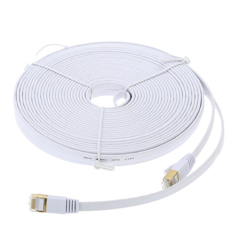 15 m speed Cat 7 SSTP RJ 45 category 7 flat LAN cable white