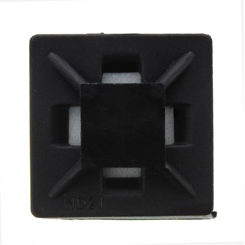 100pcs Sort Adhesive Lead Tie Square Mounts Clips Wall Holde