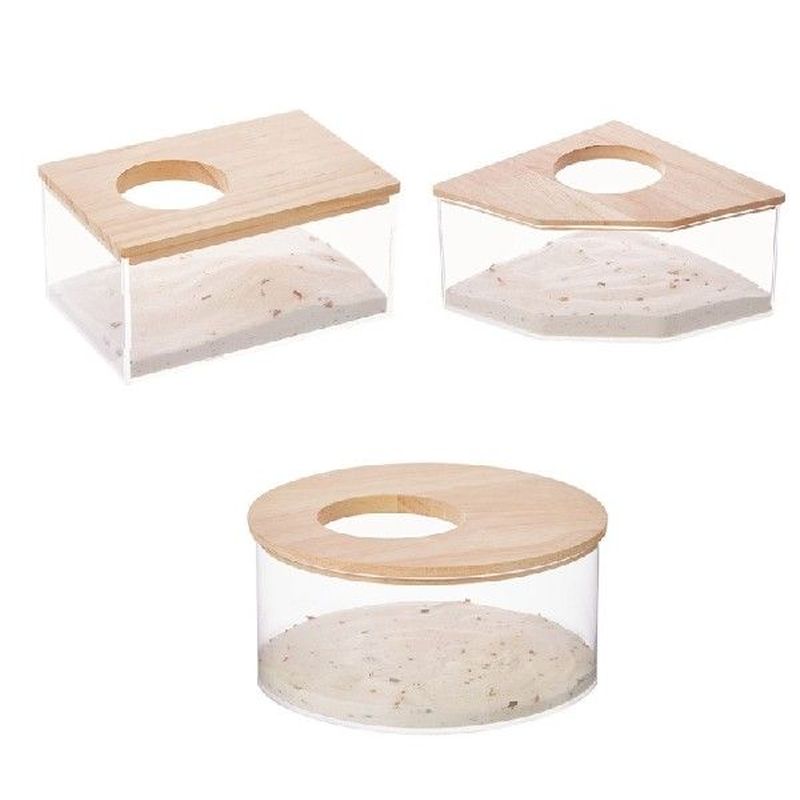 Hamster Sand Bathroom Durable Acrylic Bath Container Litter