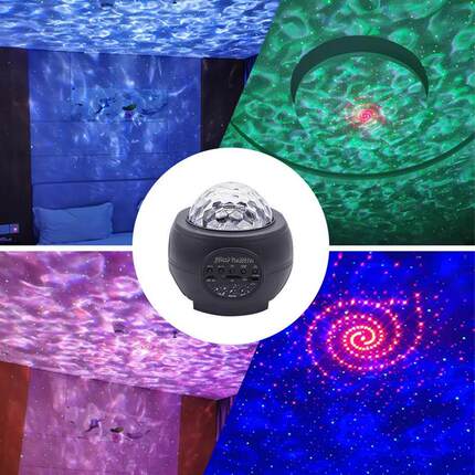 2 Pieces LED Light Music Bluetooth Nightlight Rotating