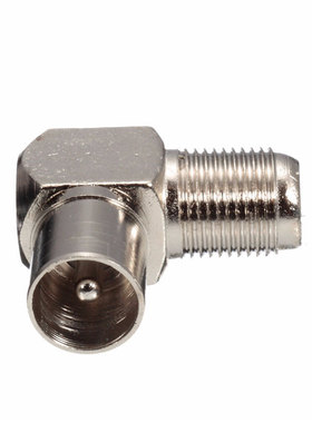 Right Angle TV Aerial Antenna Plug Connector Adapter Plug To