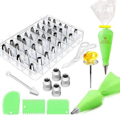 PCSset Silicone Icing Piping Cream Pastry Bag And Icing