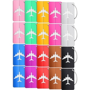Hot 20 Pcs Metal Luggage Tags Aluminum Suitcase Labels