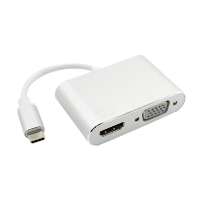 USB-C 3.1 Type C to HDMI VGA Adapter For HDTV For Macbook US