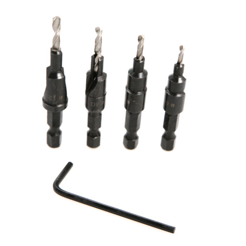 4pcs HSS Screw Countersink Drill Bit Set Quick Change Hex Sh