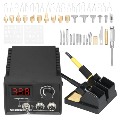 KKmoon 60W 55PCS Welding Tool Kit Wood burner Pyrography Woo